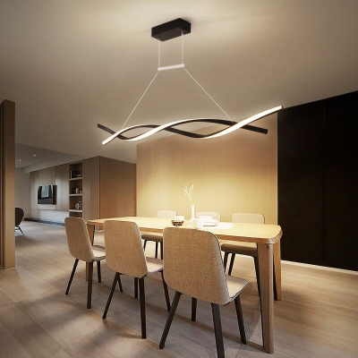 Contemporary Island Lighting Minimalism Dinning Room LED Island Chandelier Lights for Kitchen