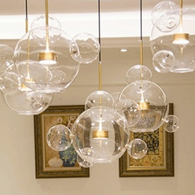 Irregular Glass Spherical Chandelier Contemporary Pendant Light Fixture