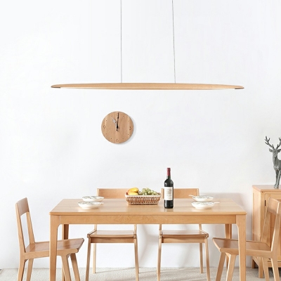 Minimalism Island Ceiling Light Wood Pendant Light Fixtures for Dining Hall