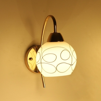 Modern American Style Glass Wall Sconce for Hallway Bedside and Corridor
