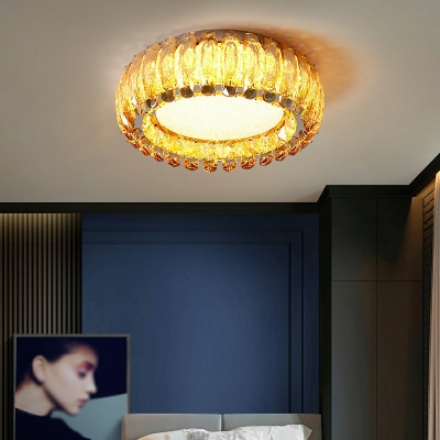 Modern Style Ceiling Flush Mount Lights Crystal Material Ceiling Lighting for Living Room