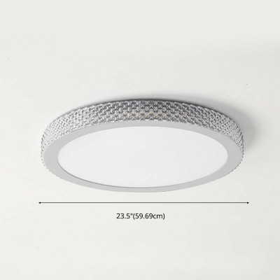 Modern Style LED Flushmount Light Nordic Style Crystal Metal Circle Celling Light for Living Room