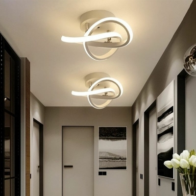 Modern Style LED Flushmount Light Nordic Style Minimalism Linear Celling Light for Living Room