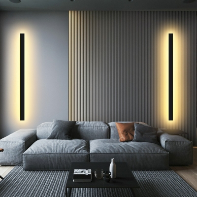 Modern Style LED Wall Sconce Minimalism Style Linear Metal Acrylic Wall Light for Bedside Courtyard