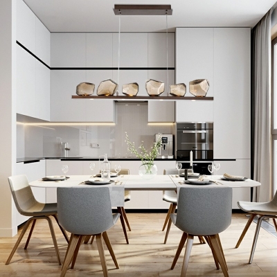Nordic Glass and Metal ​Chandelier Lighting Fixtures Minimalism Hanging Pendant Lamp