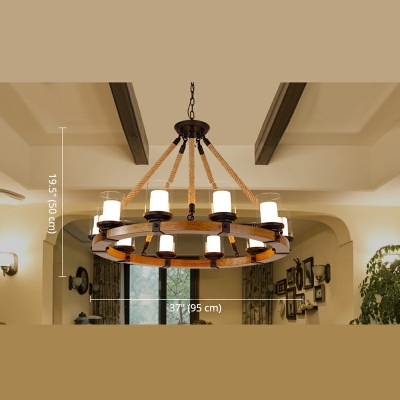 Simple American Style Chandelier 10 Head Industrial Ceiling Chandelier for Bar Cafe