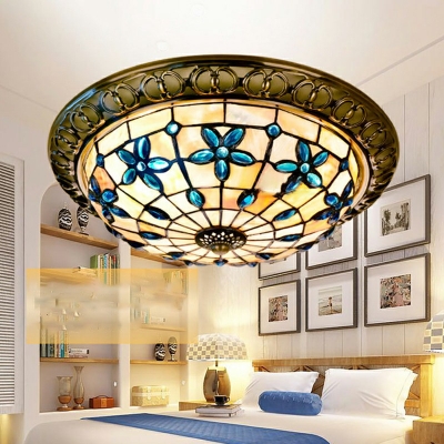 Tiffany Style Flush Ceiling Lights 1 Head Flush Ceiling Light Fixture for Bedroom