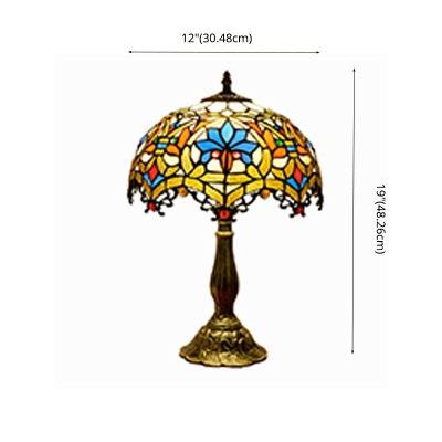 Tiffany StyleTable Light 1 Head Table Lamp for Bedroom Living Room