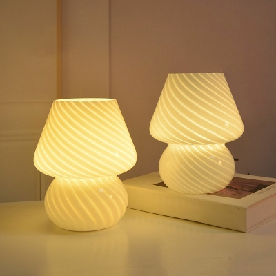 Ultra-Modern Night Table Lamps 1 Light Multiple Colour Glass Table Light for Bedroom