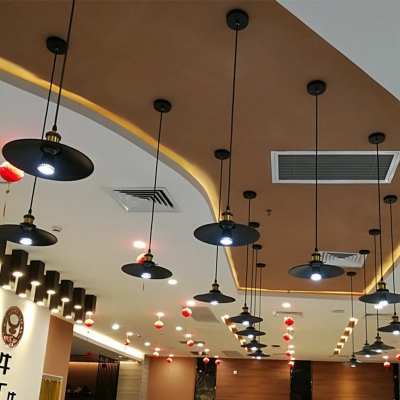 1 Light Umbrella Shade Hanging Light Industrial Style Metal Pendant Light for Storehouse