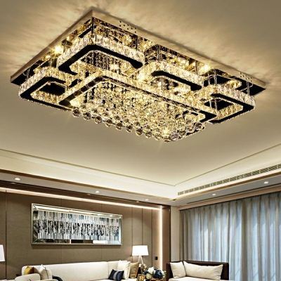 Contemporary Ceiling Lighting Crystal Material Ceiling Light Fixtures for Living Room