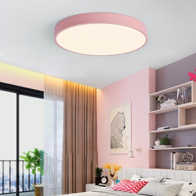 Contemporary Flush Ceiling Lights Macaron Color Flush Ceiling Light Fixture for Bedroom
