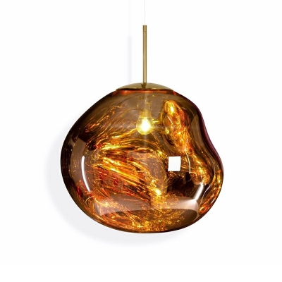 Contemporary Mirrored Glass Pendant Light Irregular Globe Pendant Chandelier