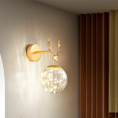 Creative Glass Gypsophila Warm Wall Sconce Light for Hall Corridor and Bedroom