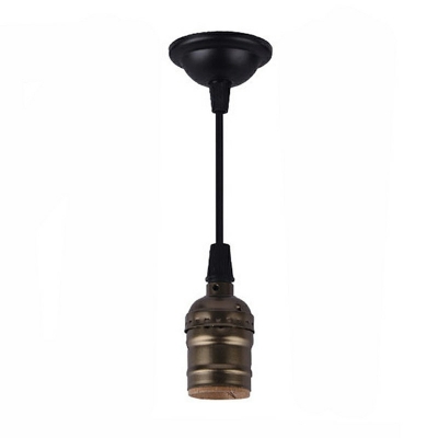 Industrial Metal Pendant Light Suspended Cord Minimalist Ceiling Lamp