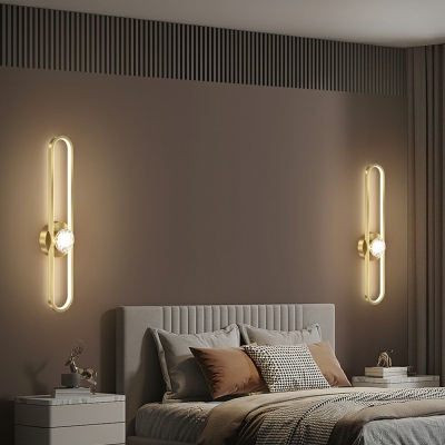 LED Crystal Wall Sconces Lighting Fixtures Modern Minimalism Bedroom Wall Mounted Lamps