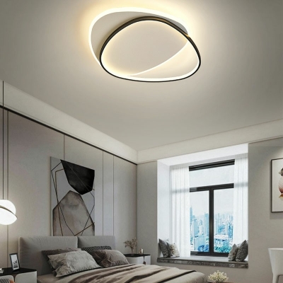 Metal Simple Geometry LED Flush Mount Light for Hallway Kitchen and Bedroom