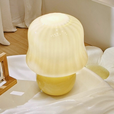 Minimalism Nights and Lamp Single Light White Glass Table Light for Bedroom