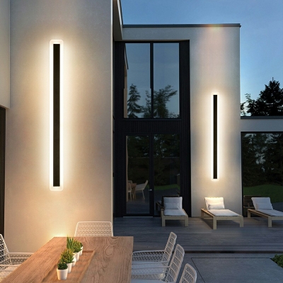 Minimalist Wall Mounted Light Line Shape Wall Mount Light Fixture for Outdoor