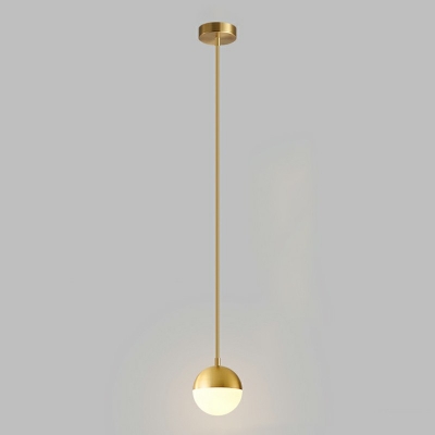 Modern Pendnats Light Fixtures Globe Glass Minimalism Hanging Ceiling Light for Bedroom