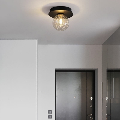 Modern Style LED Flushmount Light Nordic Style Metal Glass Globe Celling Light for Aisle