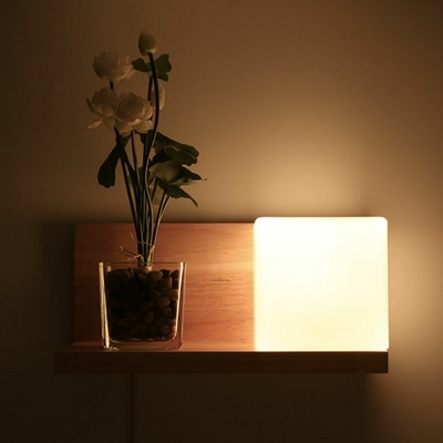 Modern Wooden Warm Decorative Wall Sconce for Bedroom Corridor and Stair