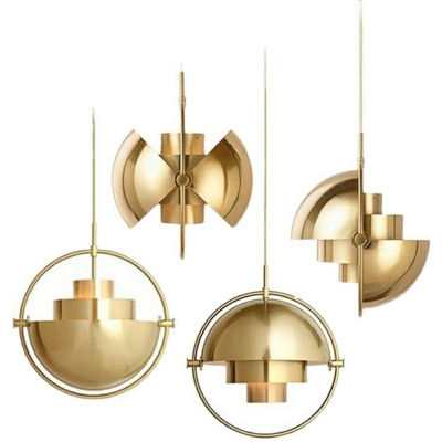 Nordic Style LED Pendant Light Modern Style Platting Metal Globe Hanging Light for Dinning Room
