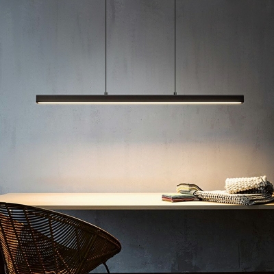 Ultra-Modern Island Liner Shape Pendant Light Fixtures for Office Meeting Room