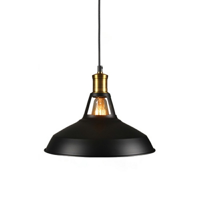 1-Light Commercial Pendant Lighting Industrial-Style Truncated Cone Shade ​Metal Hanging Lights