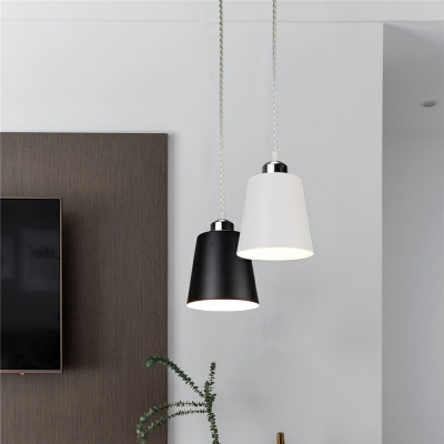 1-Light Pendant Ceiling Lights Contemporary Style Bell Shape Metallic Down Lighting