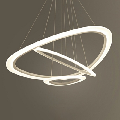 3-Light Pendant Lights Minimalist Style 3-Tier Shape Metal Multi Chandelier Lighting