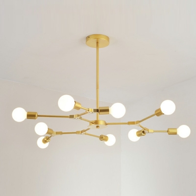 9 Lights Mobile Shade Hanging Light Modern Style Metal Pendant Light for Living Room