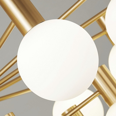 Brass Chandelier Modern 12 Lights Minimalist Large Pendants Lighting Fixtures for Living Room