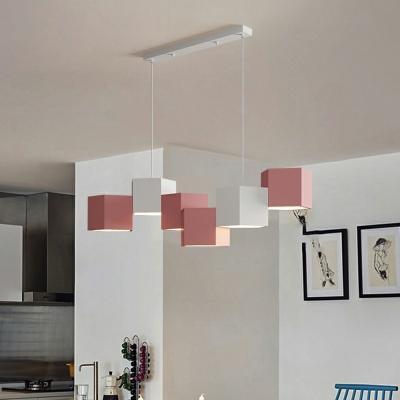 Contemporary Geometric Island Lighting Aluminum Hanging Lamp