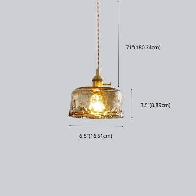 Industrial Glass LED Pendant Light Nordic Style Retro Hanging Light for Dinning Room Coffee Shop