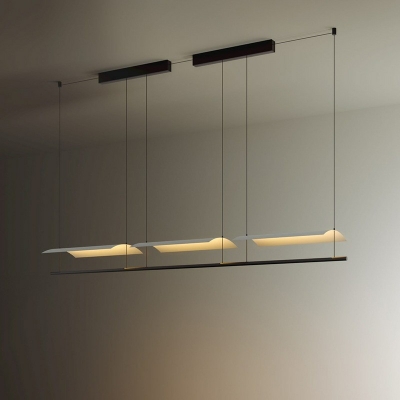 Linear Pendant Lighting Modern 3 Lights LED Minimalism Island Lighting Fixtures for Living Room
