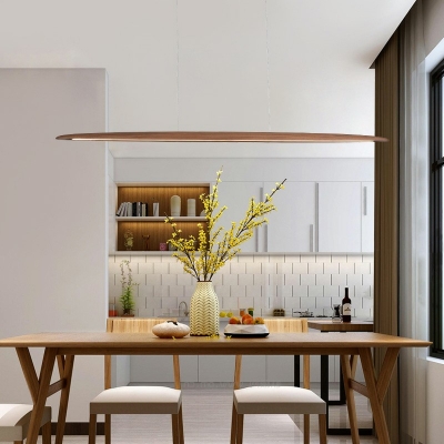 Minimalism Island Ceiling Light Wood Pendant Light Fixtures for Dining Hall