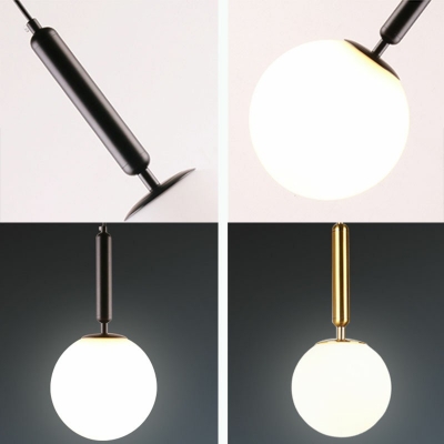 Modern and Simple LED Pendant Light Metal Glass Minimalism Hanging Light for Dinning Room