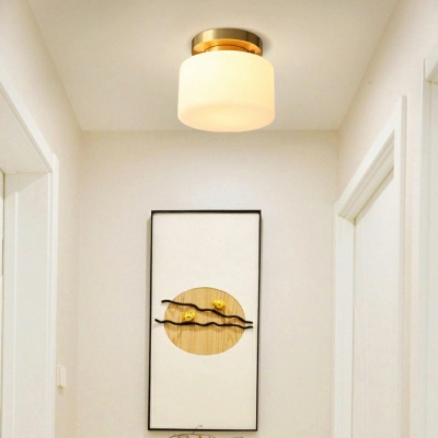 Modern Simple Glass Warm Ceiling Light for Bedroom Corridor and Hallway