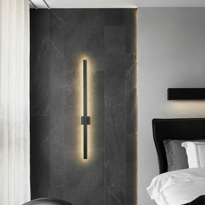 Modern Style Linear Wall Lamp Metal 1 Light Wall Light  for Living Room