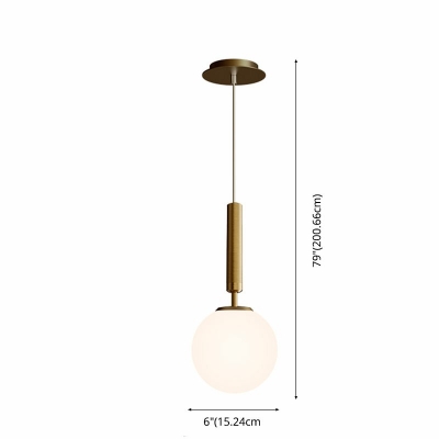 Nordic Style Glass Pendant Light Modern and Simple LED Hanging Light for Bedside