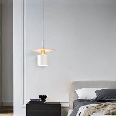 Postmodern Style LED Pendant Light Nordic Style Metal Cylinder Hanging Light for Bedside