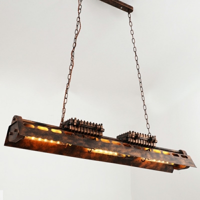  Linear Black Industrial Island Pendant Lighting Vintage Basic Ceiling Lights for Dinning Room