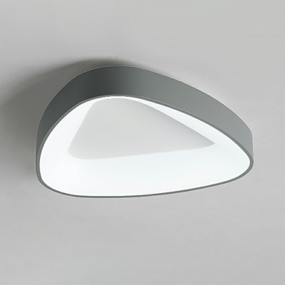 1-Light Flushmount Lighting Minimalism Style Triangle Shape Metal Ceiling Mount Light Fixture