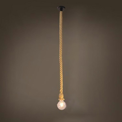 1 Light Manilla Rope Cord Commercial Pendant Lighting Minimalist Ceiling Light