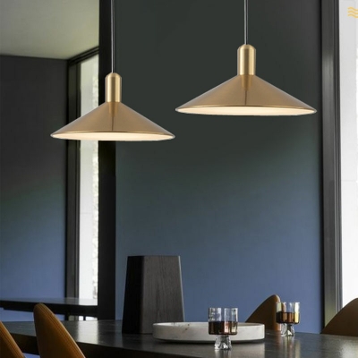 Cone Shaped LED Pendant Light Modern Style Metal Hanging Light for Dinning Room Kitchen