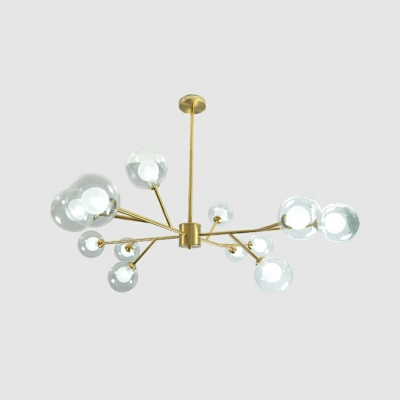 Contemporary Chandeliers 12 Light Glass Ceiling Chandelier for Dining Room Bedroom