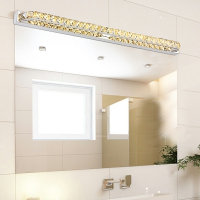 Minimalism Linear Led Vanity Light Fixtures Linear Crystal Vanity Lighting Ideas for Bathroom