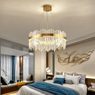 Modern Hanging Lamp Kit Crystal Chandelier for Living Room Dining Room