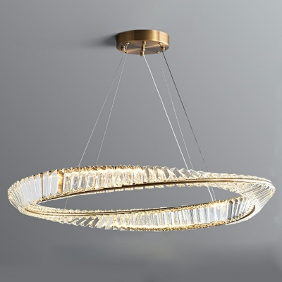 Modern Hanging Lights Crystal Round Shape Chandelier for Living Room Bedroom